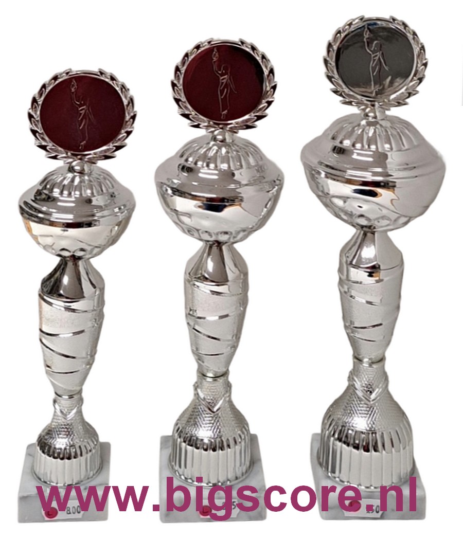 AUB 001 Beker Zilver LAATSTE 1 x Serie van 3 OP=OP!!